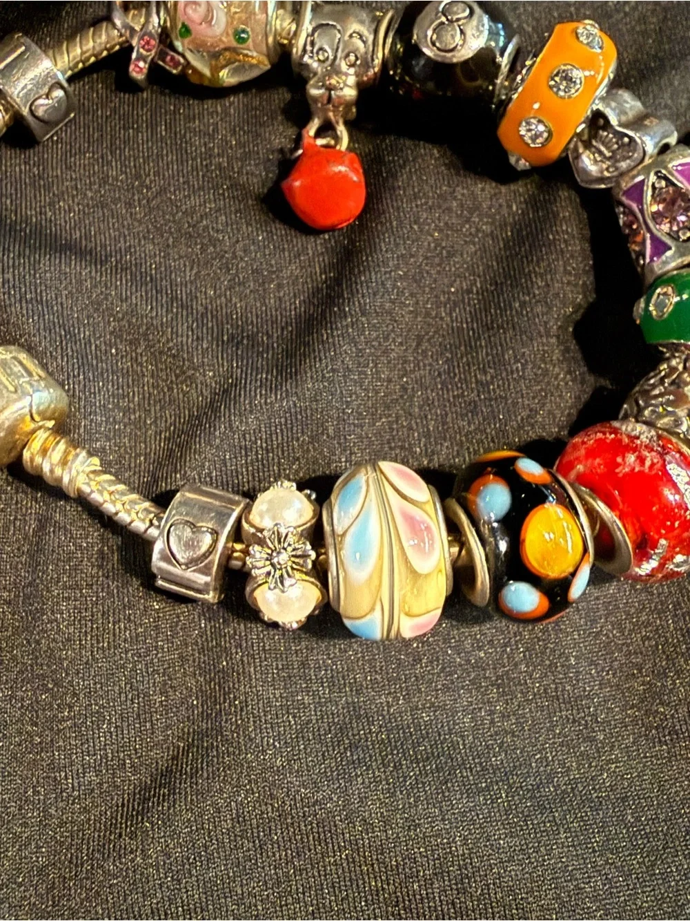Chamilla .925 Sterling Silver Charm Bracelet FULL! - Picture 2 of 12